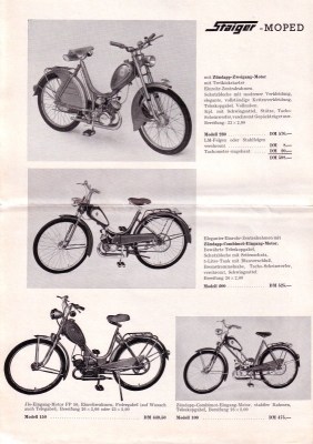 Staiger Mopeds brochure ca. 1955