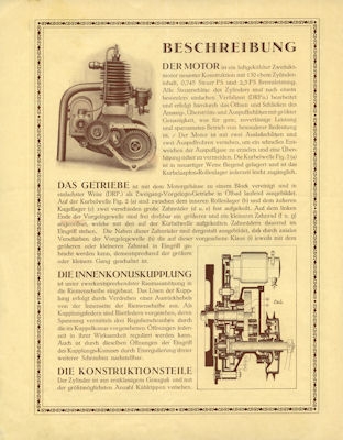 Amo Leichtmotorrad B I 2 PS Prospekt 1924
