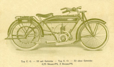 Ilo Motorrad Prospekt 1920er Jahre