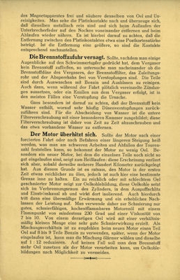 Ilo Motor Bedienungsanleitung 1920er Jahre