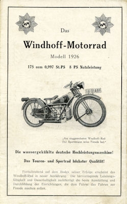 Windhoff 175 ccm Prospekt 1926