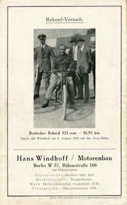 Windhoff 175 ccm brochure 1926