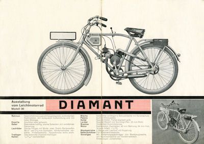 Diamant Leichtmotorrad Prospekt 1930