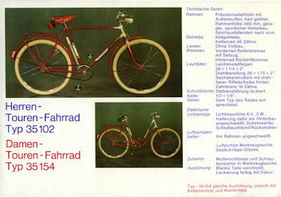 Diamant Fahrrad Prospekt 1974