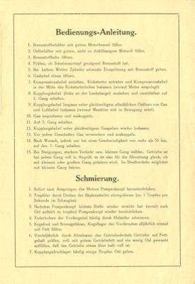 Göricke K 1 Motorrad Prospekt ca. 1924