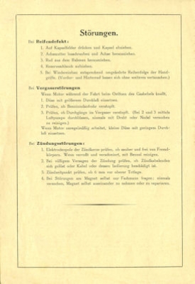 Göricke K 1 Motorrad Prospekt ca. 1924