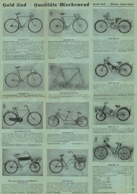 Goldrad bicycle and motorcycle brochure 1939