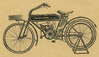 Niedersachsen Leichtmotorrad Prospekt 1920er Jahre