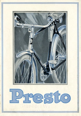 Presto Fahrrad Programm ca. 1930