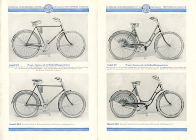 Presto Fahrrad Programm ca. 1930