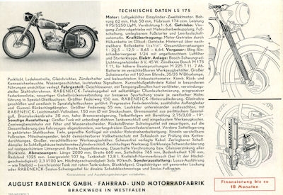 Rabeneick LS 175 Prospekt 4.1953