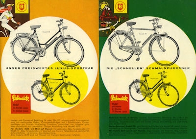 Rabeneick Fahrrad Programm 1962