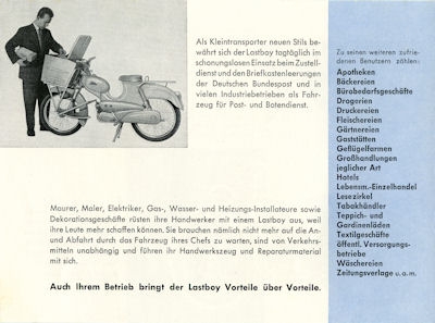 Rabeneick Lastboy Moped Prospekt 1960