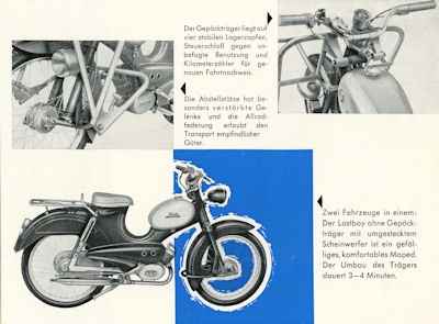 Rabeneick Lastboy Moped Prospekt 1960