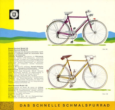 Rabeneick Fahrrad Programm 1960er Jahre