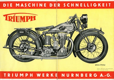 Triumph SSK 350ccm MAG OHV brochure 1930