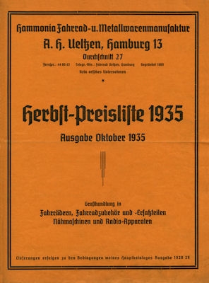 Hammonia Preisliste 10.1935