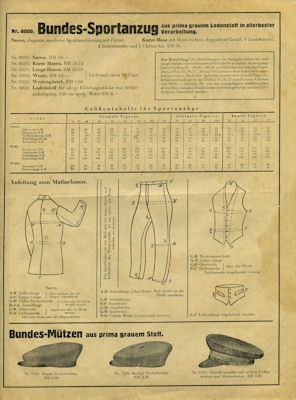 Frischauf Sport Bekleidung Prospekt 1920er Jahre
