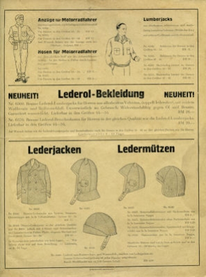 Frischauf Sport Bekleidung Prospekt 1920er Jahre