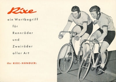 Rixe Rennräder Prospekt ca. 1970