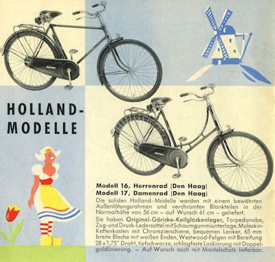 Göricke Fahrrad Programm 1960er Jahre