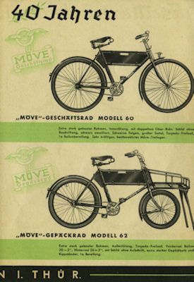 Walter Möve Fahrrad Prospekt ca. 1936