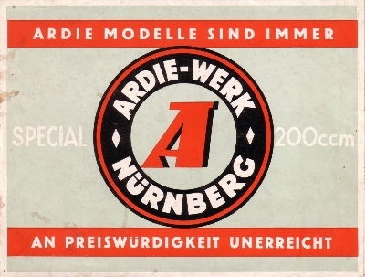 Ardie Special 200 Prospekt 1933