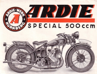 Ardie Special 500 brochure 1933