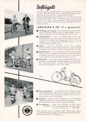 Kreidler K 50 brochure 12.1952