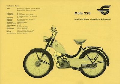 Göricke Mofa Programm ca. 1968