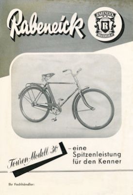 Rabeneick Touren Fahrrad Modell 30 Prospekt 5.1951