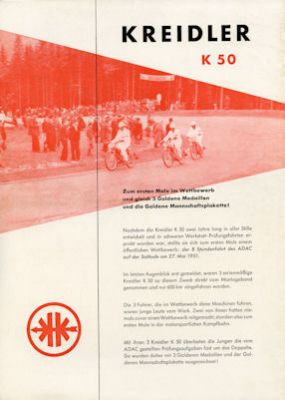 Kreidler K 50 brochure ca. 1951