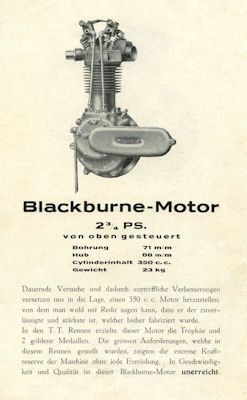 Blackburne motors brochure ca. 1925