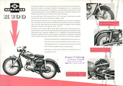 Hercules K 100 brochure 1960s