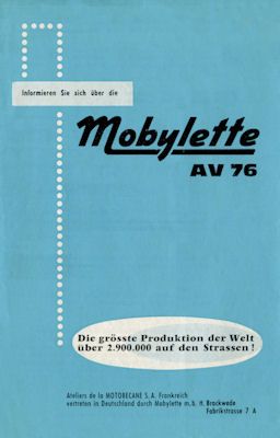 Mobylette AV 76 brochure 1960s