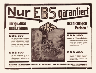 EBS program ca. 1929