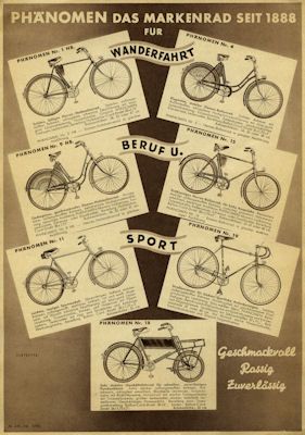 Phänomen bicycle brochure 5.1938