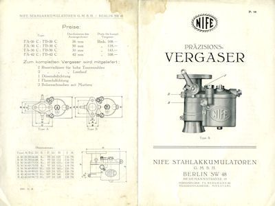 Nife Vergaser 11.1928