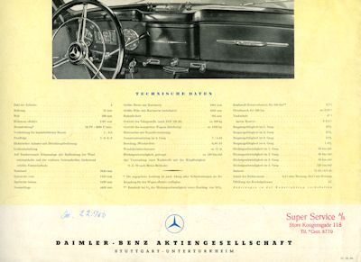 Mercedes-Benz 170 S Prospekt 1952