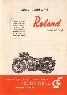 Excelsior Roland + Landgraf Prospekt ca. 1936