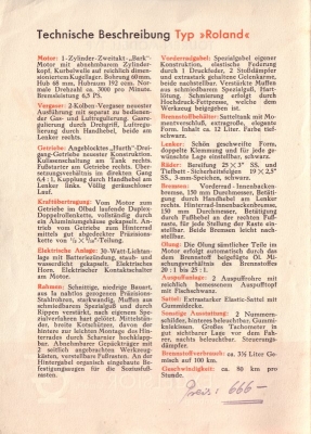 Excelsior Roland + Landgraf Prospekt ca. 1936