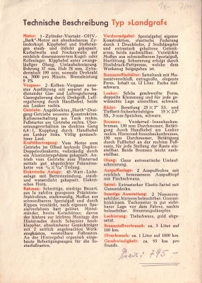 Excelsior Roland + Landgraf Prospekt ca. 1936