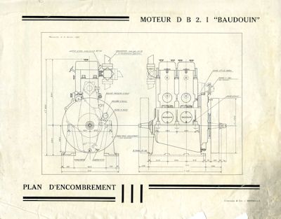 Moteurs Baudouin DB 2.I Prospekt 1930er Jahre