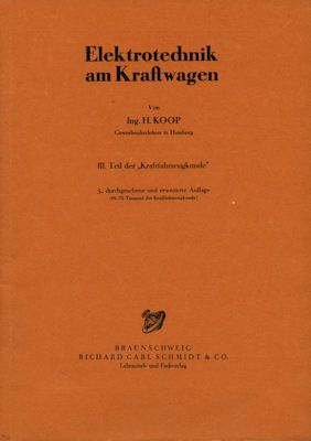 H. Koop Elektrotechnik am Kraftwagen 1949