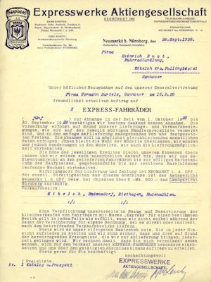 Express letter 1928