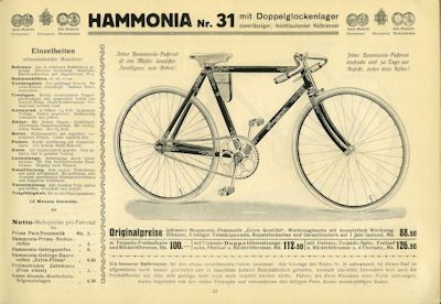 Hammonia bicycle program 1912