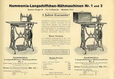 Hammonia Fahrrad Programm 1912