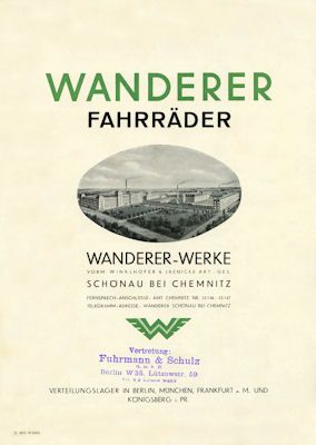 Wanderer Fahrrad Prospekt 6.1930