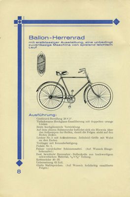 Brennabor Fahrrad Prospekt 1927