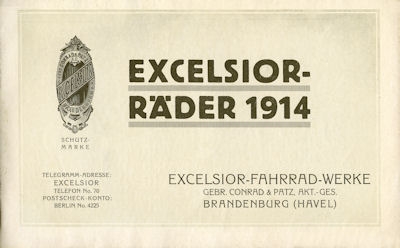 Excelsior Fahrrad Programm 1914